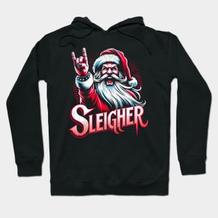 Sleigher Santa Claus Rock Christmas Hoodie